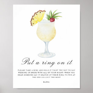 Pina colada bruidsfeest - Doe er een ring omheen s Poster