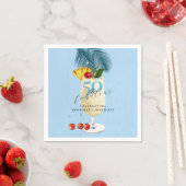 Pina Colada Cherry Cocktail 50ste Verjaardagsfeest Servet (Insitu)