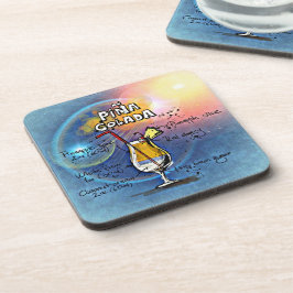 Pina Colada Cocktail (#5 van 12 drankreceptensets) Bier Onderzetter