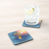 Pina Colada Cocktail (#5 van 12 drankreceptensets) Bier Onderzetter (Rechterzijde)