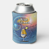 Pina Colada Cocktail (#5 van 12 drankreceptensets) Blikjeskoeler (Blikje Achterkant)