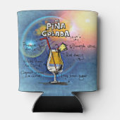 Pina Colada Cocktail (#5 van de Reeksen van de Ont Blikjeskoeler (Achterkant)