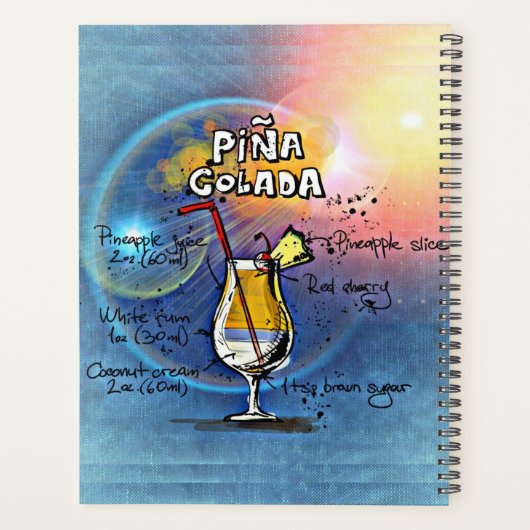 Pina Colada Cocktail (#5 van de Reeksen van de Ont Planner (Achterkant)