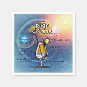 Pina Colada Cocktail (#5 van de Reeksen van de Ont Servet (Voorkant)