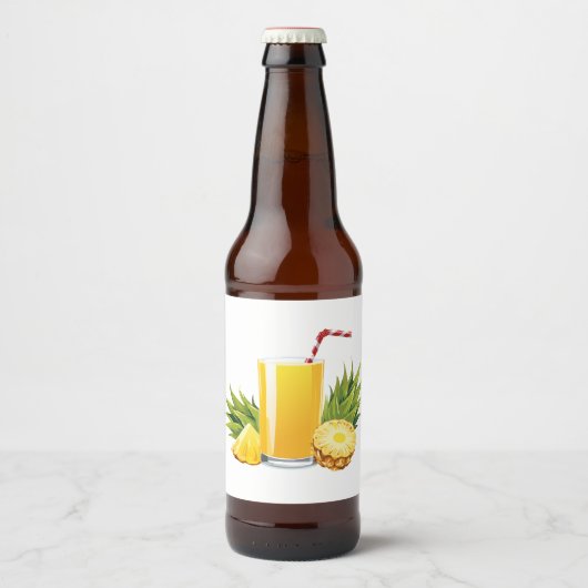 Pina Colada cocktail Bier Etiket (Voorkant)
