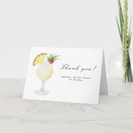 Pina Colada Cocktail Bruidsfeest Bedankkaart
