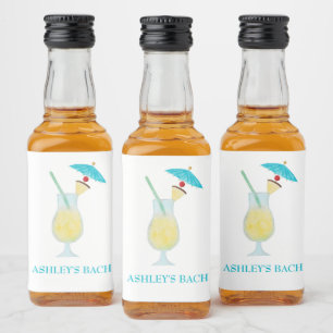 Piña Colada Cocktail Bruiloftsgeschenk vrijgezelle Likeurfles Etiket