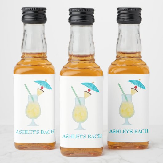 Piña Colada Cocktail Bruiloftsgeschenk vrijgezelle Likeurfles Etiket (Flessen)
