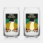 Piña Colada Cocktail Drink Blikvorm Glas (Achterkant)