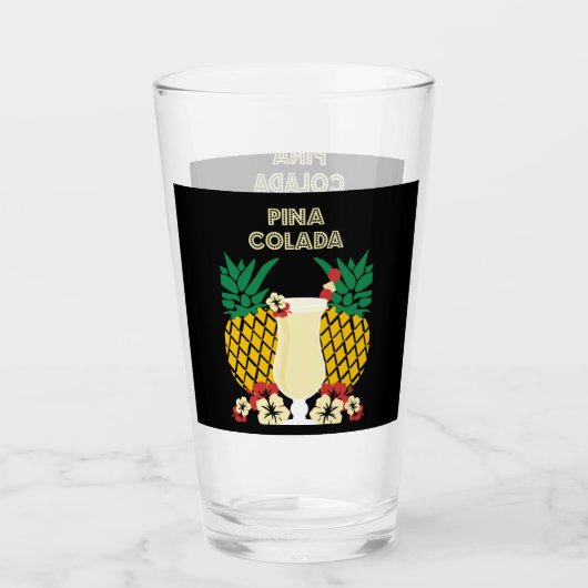 Piña Colada Cocktail Drink Gifts Glas (Voorkant)