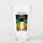 Piña Colada Cocktail Drink Glas (Achterkant)