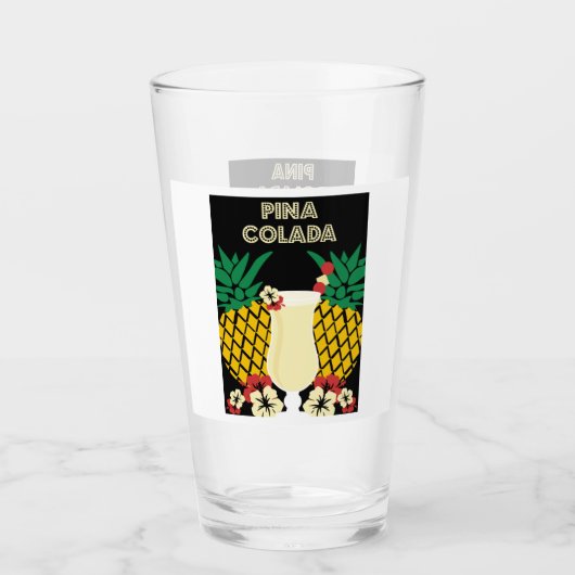 Piña Colada Cocktail Drink Glas (Voorkant)