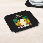 Piña Colada Cocktail Drink Kartonnen Onderzetters (Gekanteld)