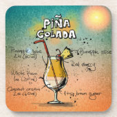Pina Colada Cocktail Drink Onderzetter (Voorkant)