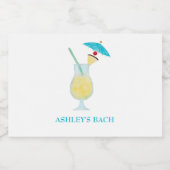 Piña Colada Cocktail Huwelijksgunst Verlovingsfees Likeurfles Etiket (Enkel label)