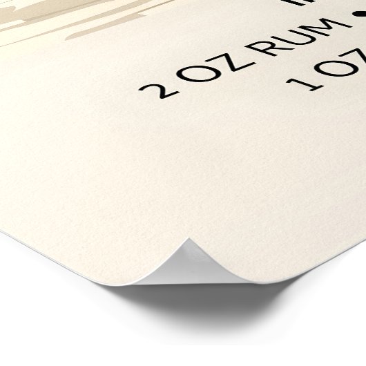 Pina Colada-cocktail Poster (Hoek)