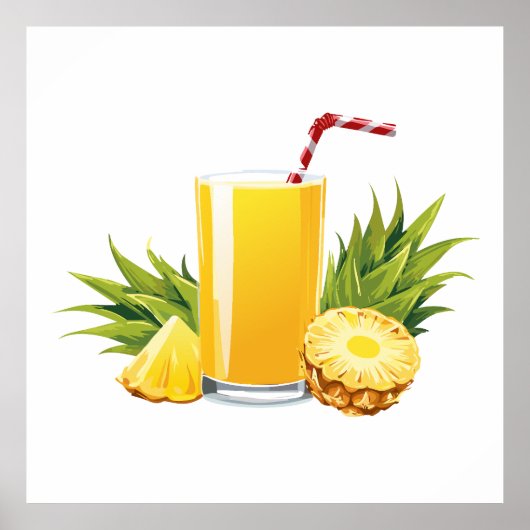 Pina Colada cocktail Poster (Voorkant)