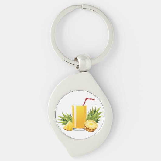 Pina Colada cocktail Sleutelhanger (Voorkant)