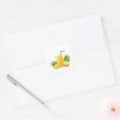 Pina Colada cocktail Vierkante Sticker (Envelop)