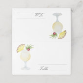 Pina Colada Cocktail - wedding place cards Plaatskaartje (Buitenkant ongevouwen)