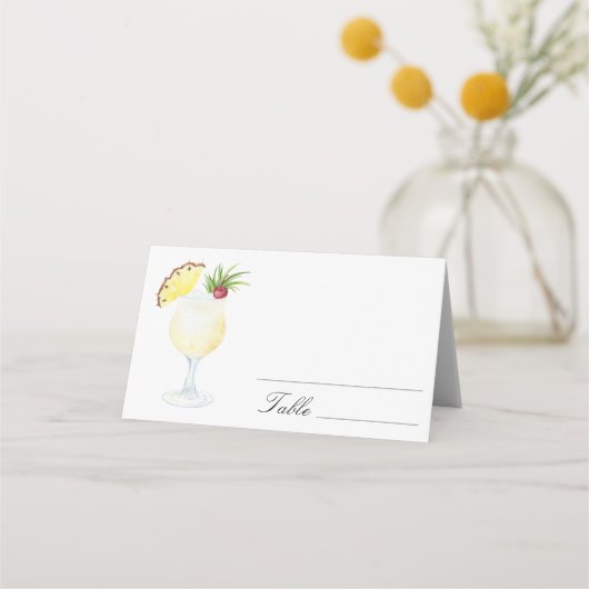 Pina Colada Cocktail - wedding place cards Plaatskaartje (Voorkant)