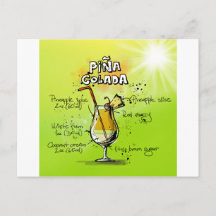 Pina Colada Cocktails Recept Briefkaart