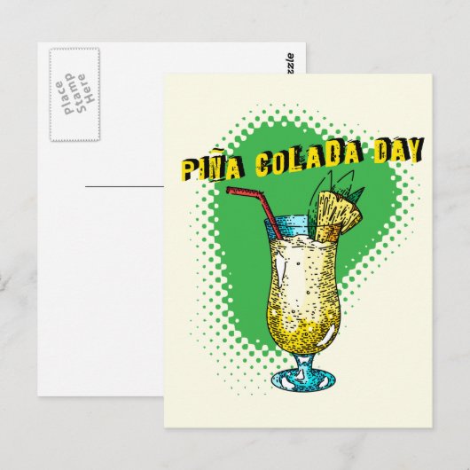 Pina Colada Day Briefkaart (Voorkant / Achterkant)