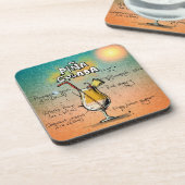 Pina Colada Drink Illustration Onderzetter (Linkerzijde)