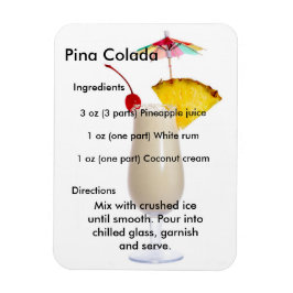 Pina Colada Drink Receptenmagneet Magneet