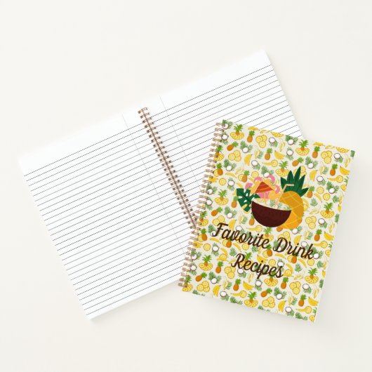 Pina Colada Drink Recipe Book Notitieboek (Binnen)