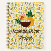 Pina Colada Drink Recipe Book Notitieboek (Voorkant)