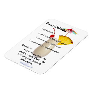 Pina Colada Drink Recipe Magnet Magneet
