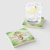 Pina Colada Drink Recipe Stenen Onderzetter (Zijkant)