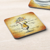 Pina Colada Drink Recipe Stylish & Trendy Bier Onderzetter (Linkerzijde)