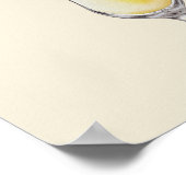 Pina Colada Gele Retro Cocktail Poster (Hoek)