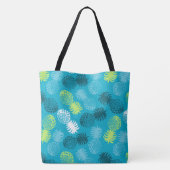 Pina Colada Hawaiian Pineapple Blauwgroen Omkeerba Tote Bag (Achterkant)