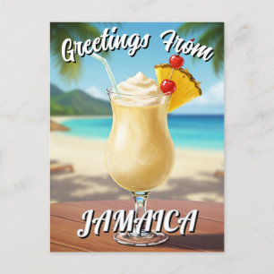 Pina Colada Jamaica Beach Reizen Briefkaart