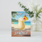 Pina Colada Jamaica Beach Reizen Briefkaart (Staand voorkant)