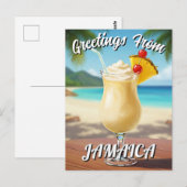 Pina Colada Jamaica Beach Reizen Briefkaart (Voorkant / Achterkant)