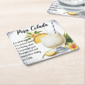 Pina Colada Kartonnen Onderzetters (Schuin)