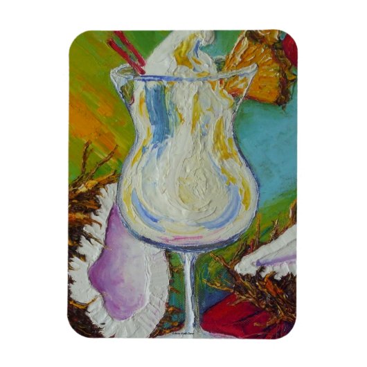 Pina Colada & Kokosmagneet Magneet (Verticaal)