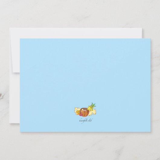 Piña Colada Party Uitnodigingen (Achterkant)