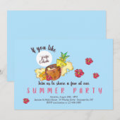 Piña Colada Party Uitnodigingen (Voorkant / Achterkant)