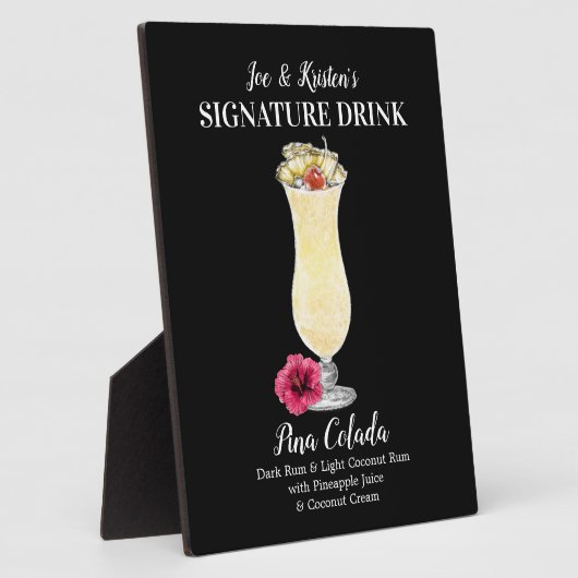 Pina Colada ・ PERSONALIZE deze Drink van de Handte Fotoplaat (Zijkant)