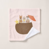 Pina Colada Pineapple Coconut Dogs Pattern Bad Handdoek (Wasdoekje)