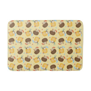 Pina Colada Pineapple Coconut Dogs Pattern Badmat