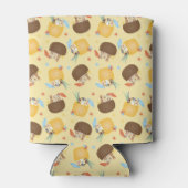 Pina Colada Pineapple Coconut Dogs Pattern Blikjeskoeler (Achterkant)