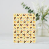 Pina Colada Pineapple Coconut Dogs Pattern Briefkaart (Staand voorkant)