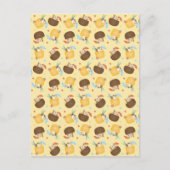 Pina Colada Pineapple Coconut Dogs Pattern Briefkaart (Voorkant)