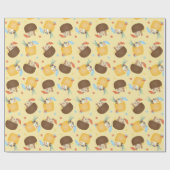 Pina Colada Pineapple Coconut Dogs Pattern Cadeaupapier (Vlak)